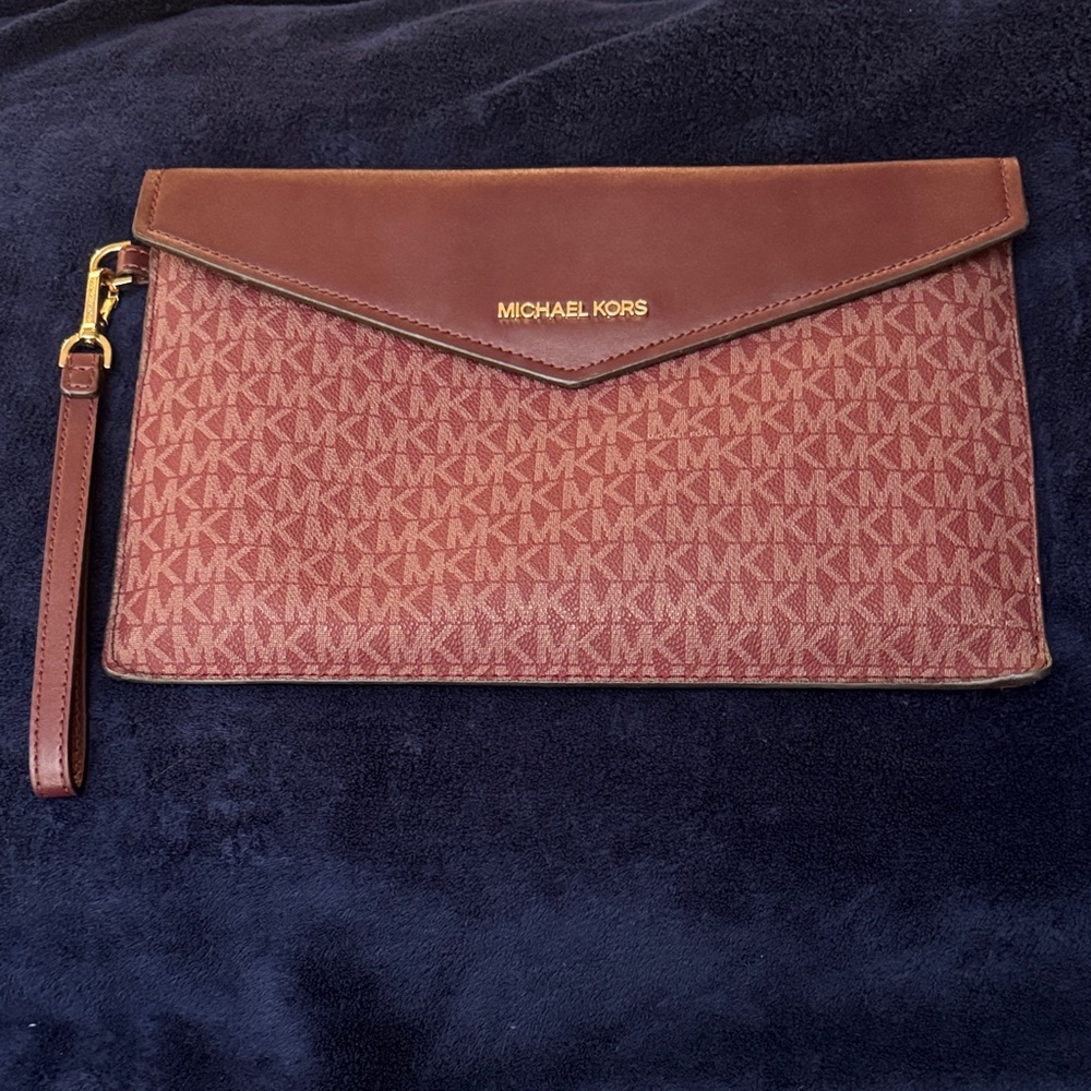 Michael Kors Burgundy Wristlet